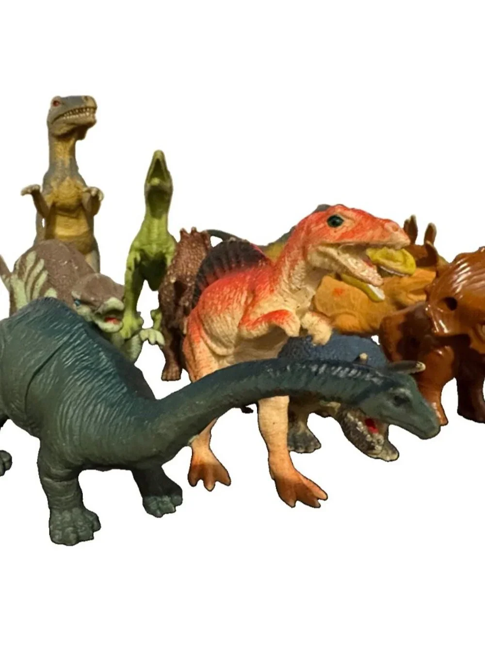 Mixed Lot of 13 Plastic Dinosaurs Toy Figures